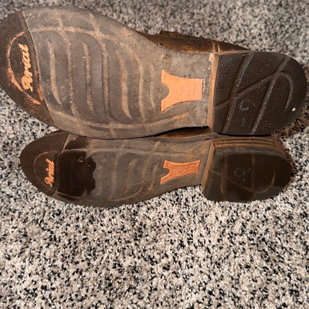 Ariat Unbridled stopper Boots Brown Leather Size 8 Women’s Round Toe - Picture 8 of 8